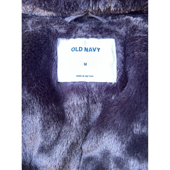 Women’s Faux-fur Lined Hooded Pockets Parka Black Jack By Old Navy Size Medium - Picture 9 of 10